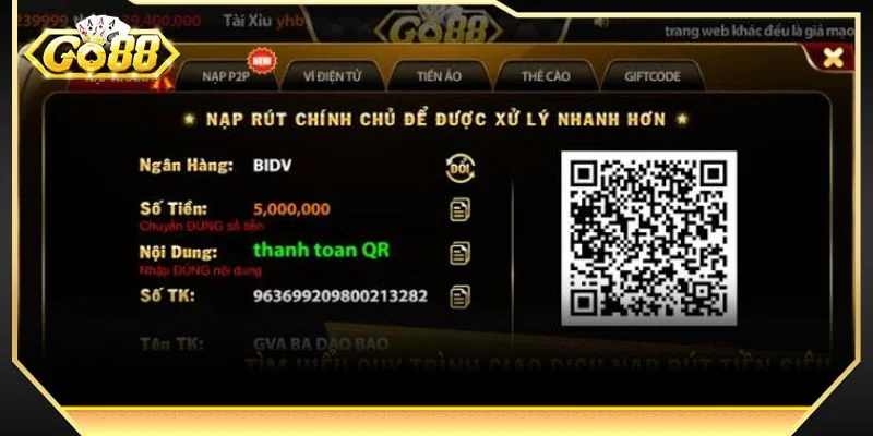 Câu hỏi thường gặp GO88 đến quy trình nạp và rút tiền người chơi nên quan tâm