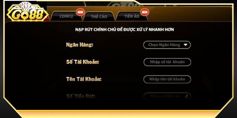 Hệ thống hỗ trợ rút tiền bằng các phương thức khác nhau