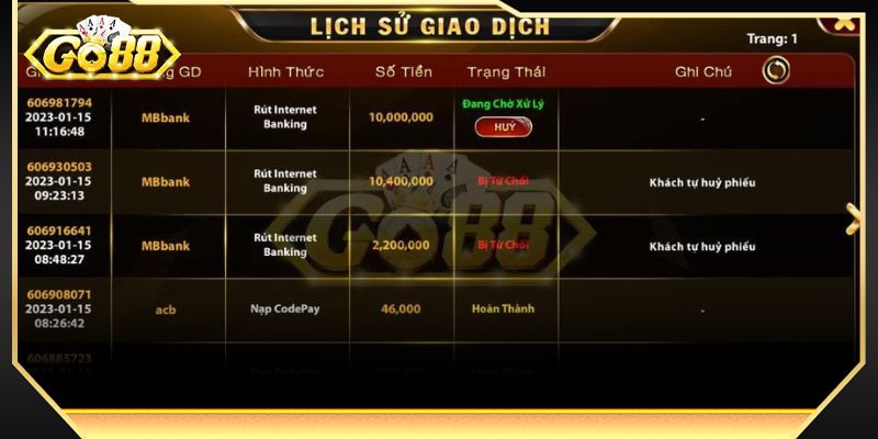 Một vài điểm cần chú ý trước khi nạp tiền GO88