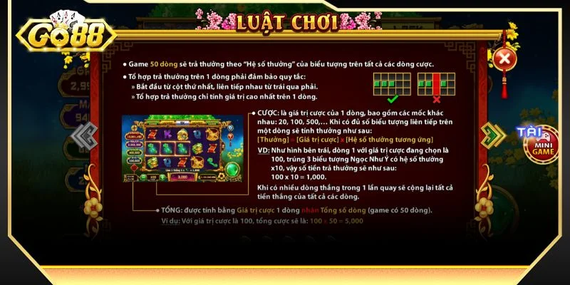 Phần thưởng nhận được ở game chơi Nổ hũ Cung Hỷ Phát Tài GO88 cực lớn