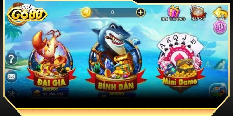 Yếu tố giải trí của sân chơi bắn cá cực cao tại GO88
